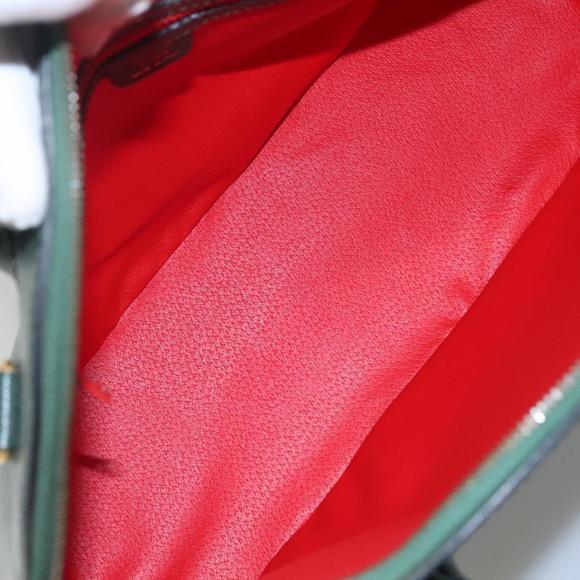 CELINE Hand Bag Leather Green Auth ep7982 - Picture 11 of 16